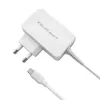 Qoltec 51039 65 W USB-C PD maitinimo adapteris, 5–20,3 V, 2–3,25 A, integruotas USB-C laidas, baltas
