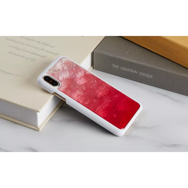 Korpusas iKins iPhone XS / iPhone X — Pink Lake White apsauginis dėklas