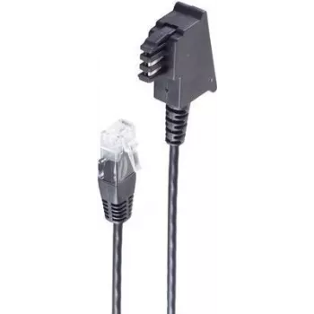 Telefono kabelis shiverpeaks BS12-09015 0,5 m Juodas