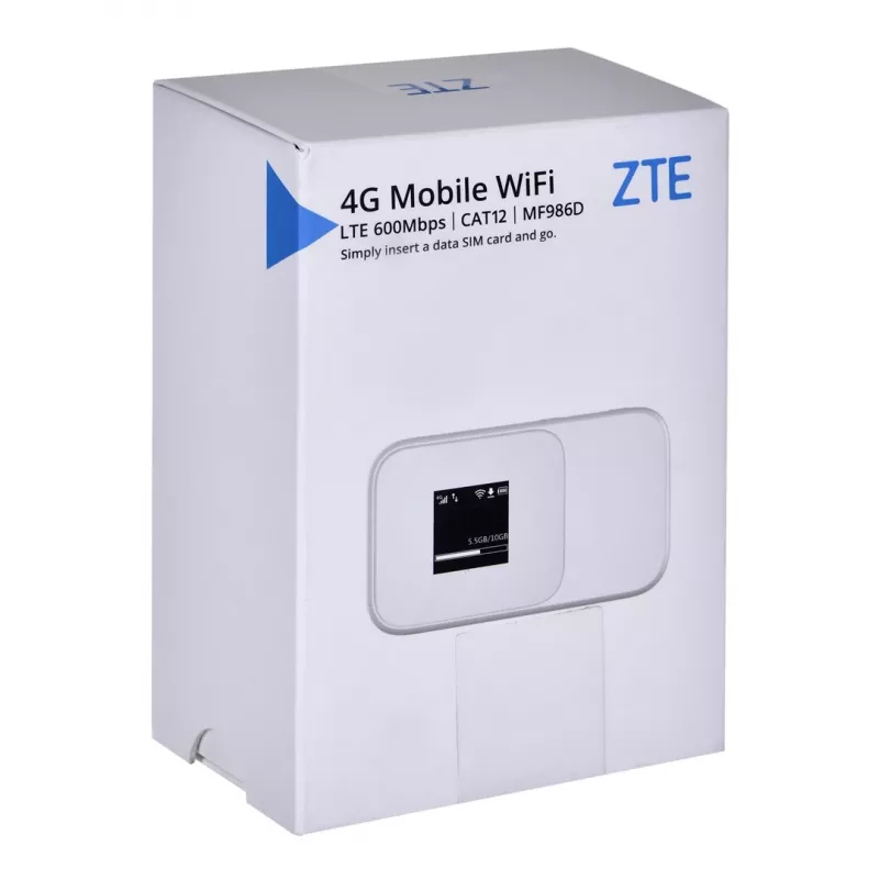 Nešiojamas 4G maršrutizatorius ZTE MF986D UFI LTE CAT12/13, 1x USB Type C, 1x SIM lizdas, 2x TS-9