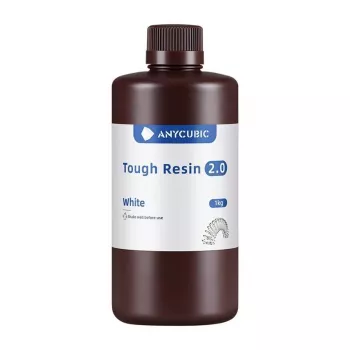 AnyCubic Tough Resin 2.0 – Balta, mažo kvapo, didelio stiprumo 3D spausdinimo derva