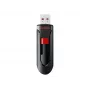 USB atmintukas SANDISK Cruzer Glide 32 GB USB Type-A 2.0, stumdomas dizainas, apsauga slaptažodžiu, juoda/raudona