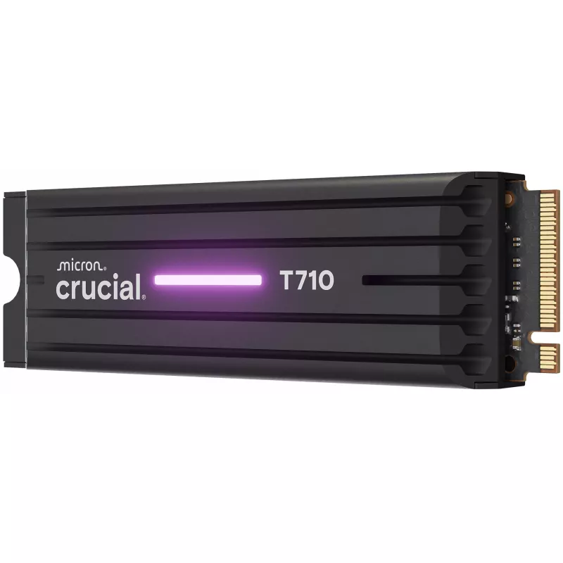 SSD CRUCIAL T710 4 TB M.2 PCIe 5.0 NVMe — 4000 GB, Skaitymas 14500 MB/s, Rašymas 13800 MB/s