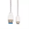 VALUE USB 3.0 laidas (vyriškas) į USB Type C (vyriškas) - 5 V - 900 mA - 50 cm - Baltas (11.99.9010)