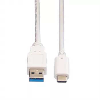 VALUE USB 3.0 laidas (vyriškas) į USB Type C (vyriškas) - 5 V - 900 mA - 50 cm - Baltas (11.99.9010)