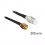 Koaksialinis kabelis DeLOCK 88596 RG-174 0,2 m SMA FME juodas