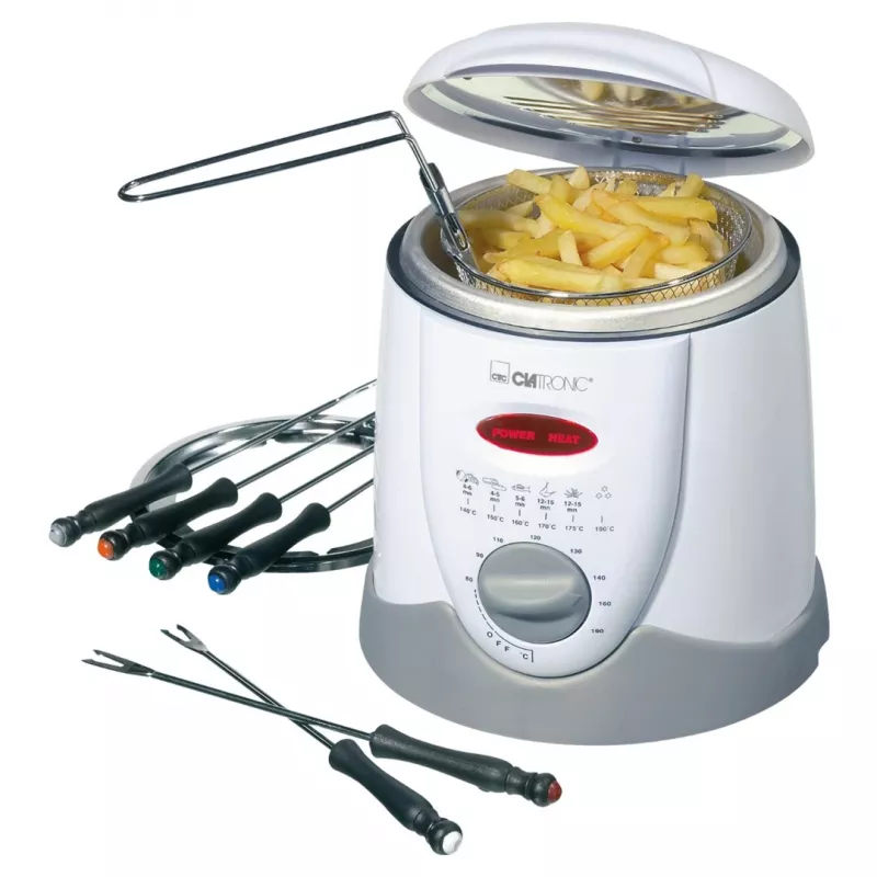 Clatronic FFR 2916 Vienvietis 1 L Atskiras 900 W Gruzdintuvas Pilka, Balta