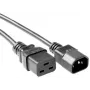 Microconnect PE0191410 maitinimo ilginimo laidas, C19 – C14, 1 m, juodas