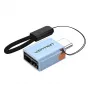 USB-C į USB-A adapteris Vention CUBH0, USB 3.1, 5 Gbit/s, 3 A, aliuminio korpusas, pilka