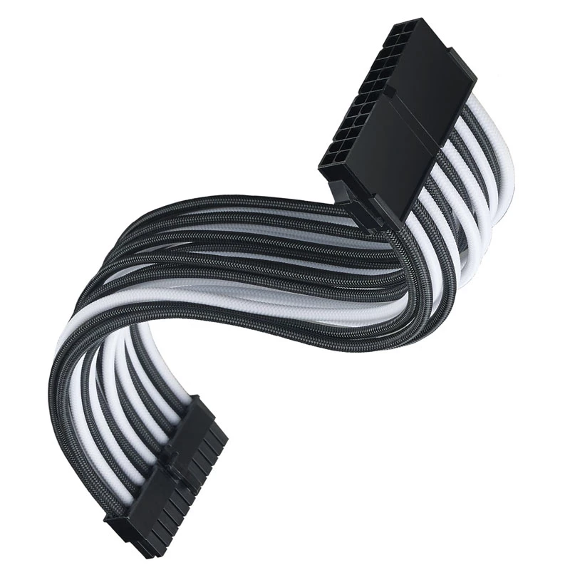 ATX ilginimo laidas SILVERSTONE SST-PP07E-MBBW 30 cm juodas/baltas