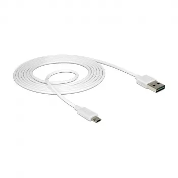 USB laidas DeLOCK 84808 USB 2.0 2 m USB A Micro-USB B baltas