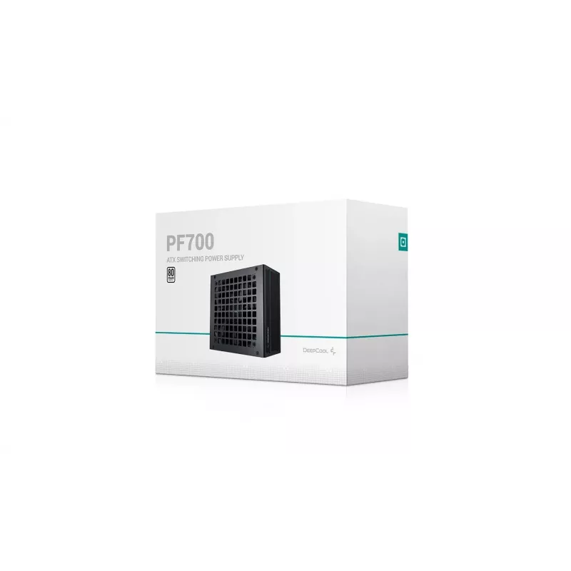 Maitinimo blokas DeepCool PF700 700W ATX 2.4 80 PLUS, 120 mm ventiliatorius, nemodulinis, 20+4pin, 2×6+2 PCIe, 4×SATA