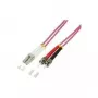 LogiLink šviesolaidinis jungiamasis laidas LC kelių režimų (M) → ST kelių režimų (M) – 1 m – dvigubas – 50/125 µm – OM4 – be halogenų – alyvinė