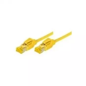 Tecline Premium – Patch-Cable – RJ-45 (M) į RJ-45 (M) – 50 cm – SFTP, PiMF – Cat.7 (kabelis) / CAT 6a (jungtys) – ekranuotas, be halogenų, su apsauga nuo užkliuvimo – geltona (70700Y)