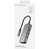 Satechi 4-in-1 USB-C 3.2 Gen2 dokų stotelė ST-H3C25EM Pilka