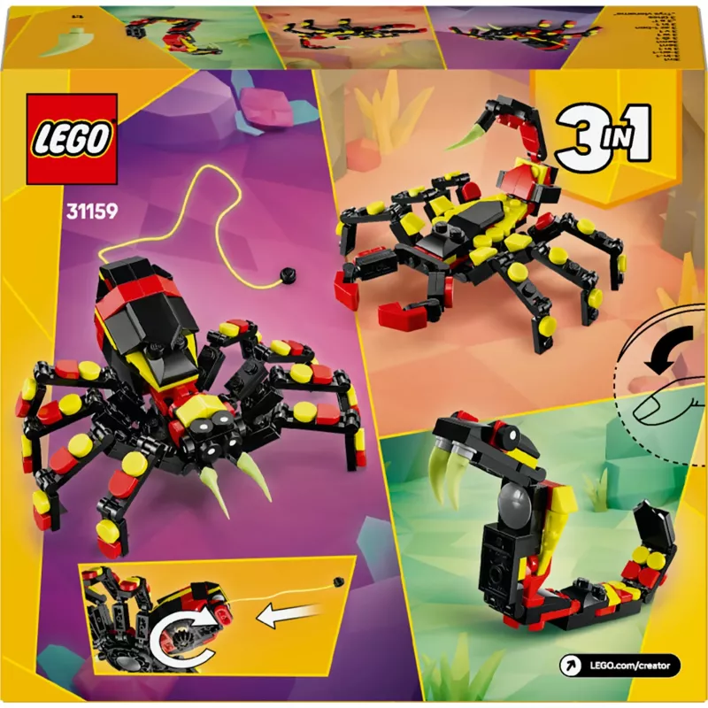 LEGO Creator 3-in-1 pastatomas voras 31159 – 153 detalės, nuo 7 metų, 110×150×50 mm