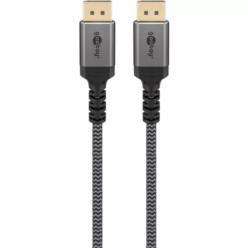 Pro DisplayPort 1.4 Sleeved laidas – 2 m – juodas