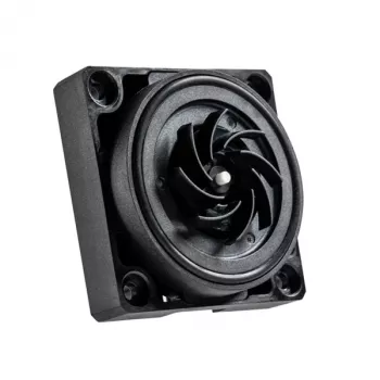 Siurblys BitsPower K1M – kompaktiškas juodas vandens aušinimo siurblys, 8–16V, 0,7A, 8,4W, 62×62×28,1 mm