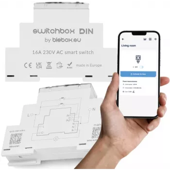 Relio modulis bleBox Switchbox 36806 – 8 kanalų DIN bėgio relė