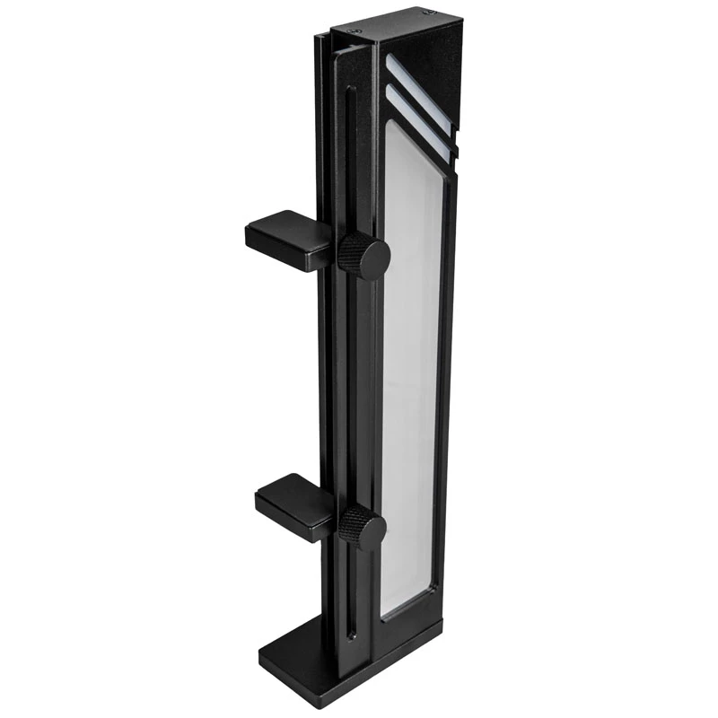 Kolink Core Pro Aluminium GPU atraminis laikiklis su ARGB begalinio veidrodžio efektu, aukštį reguliuojamas, palaiko iki dviejų GPU, juodas