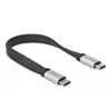 USB-C laidas DeLOCK 85926 USB 3.2 Gen 2 0.22 m USB C juodas sidabrinis
