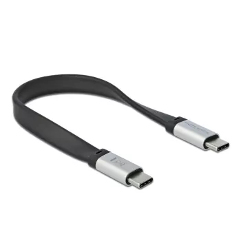 USB-C laidas DeLOCK 85926 USB 3.2 Gen 2 0.22 m USB C juodas sidabrinis