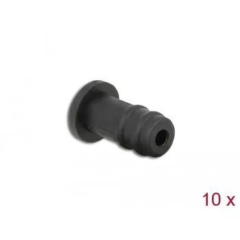 Dulkių dangtelis DeLOCK 60251 3,5 mm stereo lizdui (moteriškam) 10 vnt. juodos