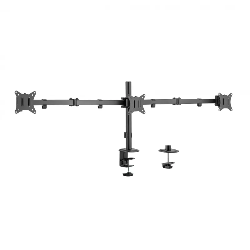 Monitorų laikiklis SBOX LCD-352/3-2 trims ekranams 13–27 colių, 3 rankos, iki 9 kg rankai, VESA 100x100
