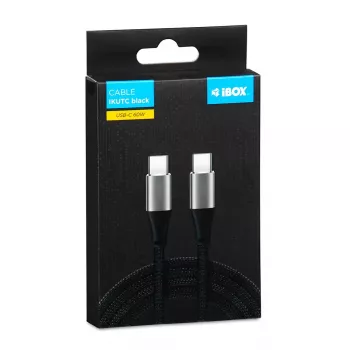 iBOX IKUTC USB-C laidas 60W 2m Juodas