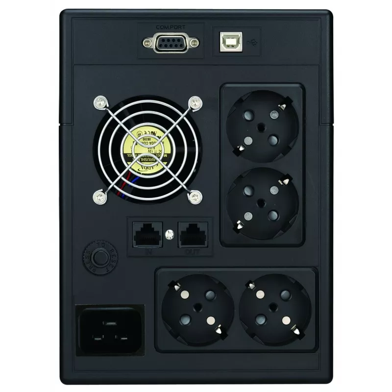 Nepertraukiamo maitinimo šaltinis PowerWalker VI 3000 SCL FR 3 kVA / 1,8 kW, Line-Interactive, 4x E tipo lizdai, 18 Ah baterija (2×12 V)