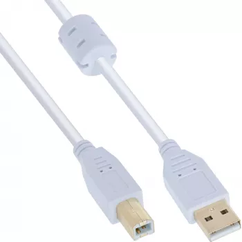 Microconnect USBAB2WF USB kabelis USB 2.0 2 m USB A USB B Baltas