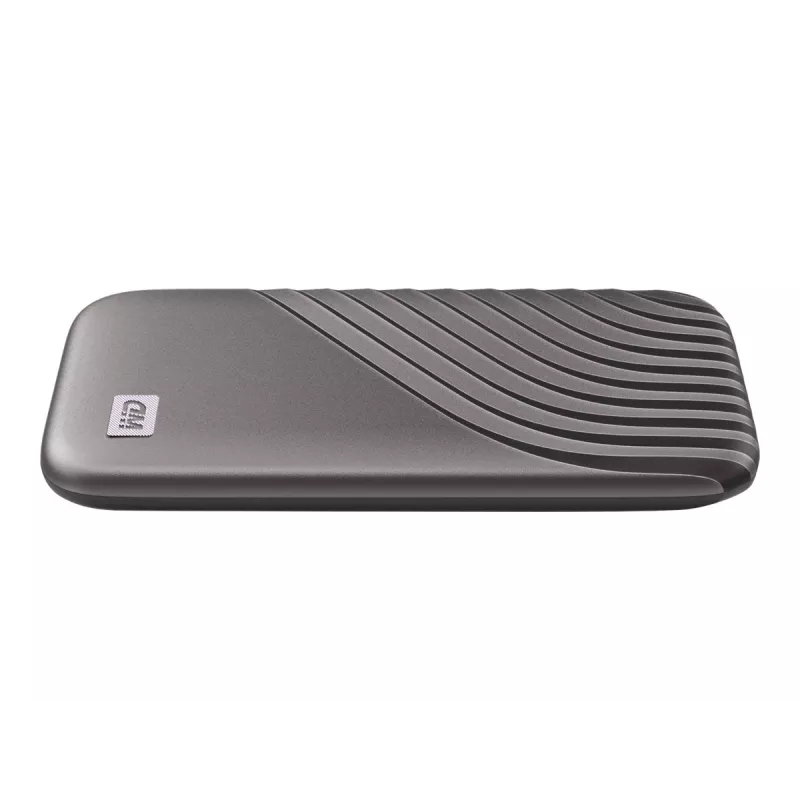 WD My Passport SSD 4 TB pilka – nešiojamasis išorinis SSD diskas su šifravimu