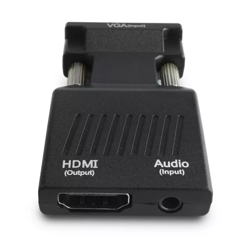 SAVIO CL-145 VGA į HDMI keitiklis su garsu, Full HD, juodas