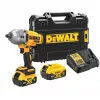 DeWALT DCF900P2T-QW 1/2 colio smūginis veržliaraktis bešepetėliu varikliu 18 V, 1898 N·m, 5 Ah baterija, 2 baterijos, įkroviklis, dėklas