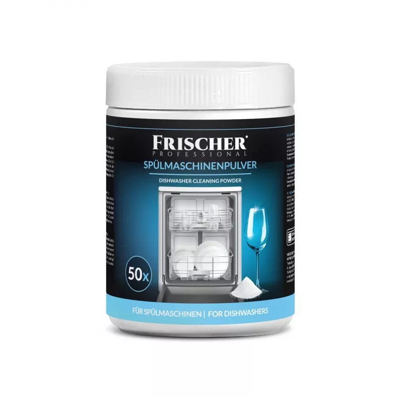 Indų plovimo milteliai FRISCHER FR00122_1000, 1 kg, automatinėms indaplovėms, plastikinis indelis