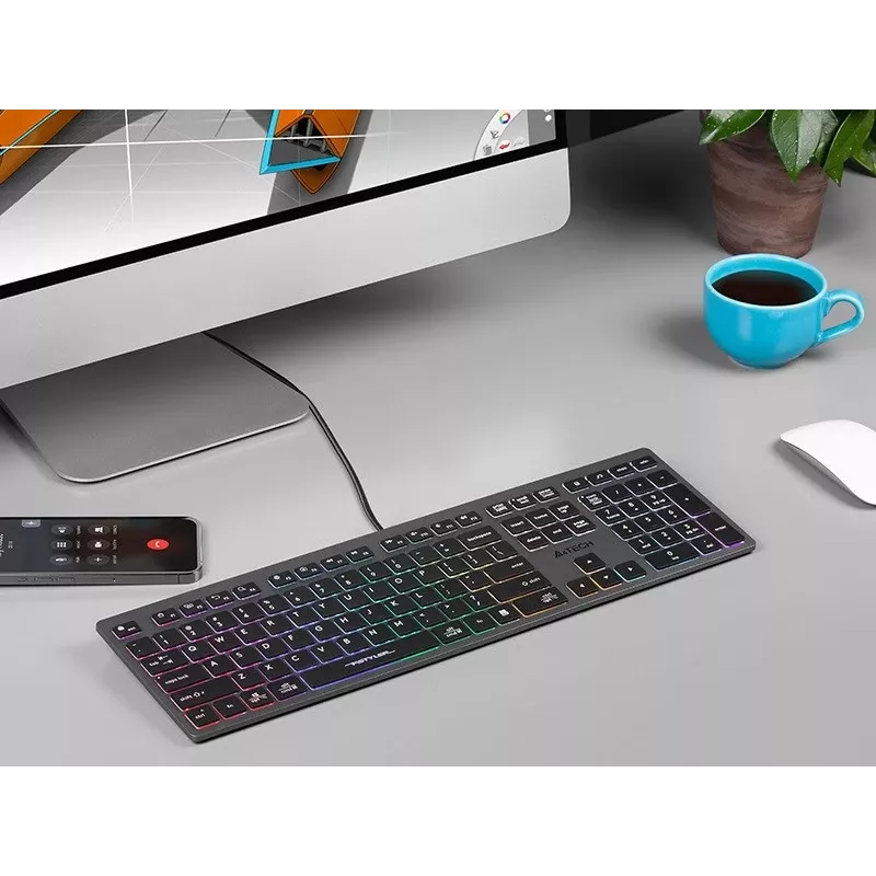Laidinė klaviatūra A4Tech FSTYLER FX60H su neoniniu foniniu apšvietimu