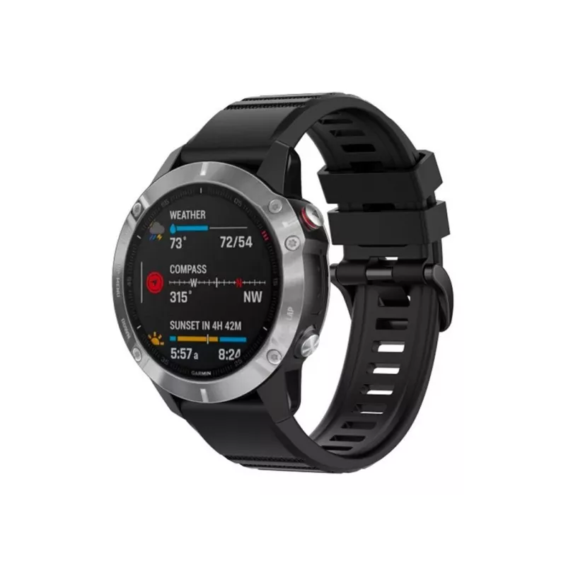 Silicinė juostelė 22 mm, skirta Garmin QuickFit, gamintojo FIXED – juoda