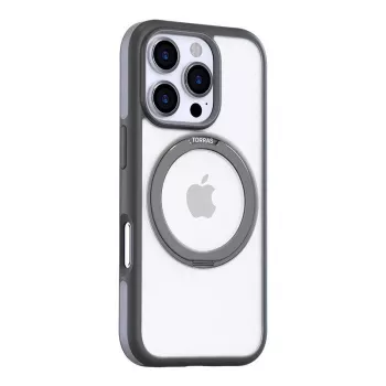Dėklas Torras Ostand R Fusion iPhone 16 Pro 15.5 cm Pilkas Skaidrus