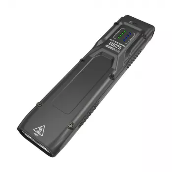 Taktinis žibintuvėlis Nitecore EDC25 – dviejų LED, 15 lm, aliuminio korpusas, įkraunamas per USB, IP54, atsparus smūgiams, juodas