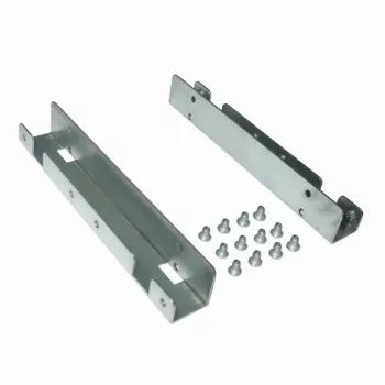Gembird MF-3221 laikiklis dviem 2,5″ HDD/SSD diskams 3,5″ įdėklui, metalinis, metalinės spalvos, su varžteliais