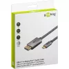 USB-C į DisplayPort adapterio laidas, 4K 60Hz, juodas/sidabrinis, 2 m, pintas