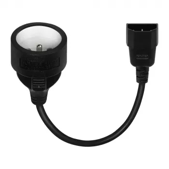 Savio CL-180 maitinimo adapterio kabelis IEC C14 į CEE 7/5, 15 cm