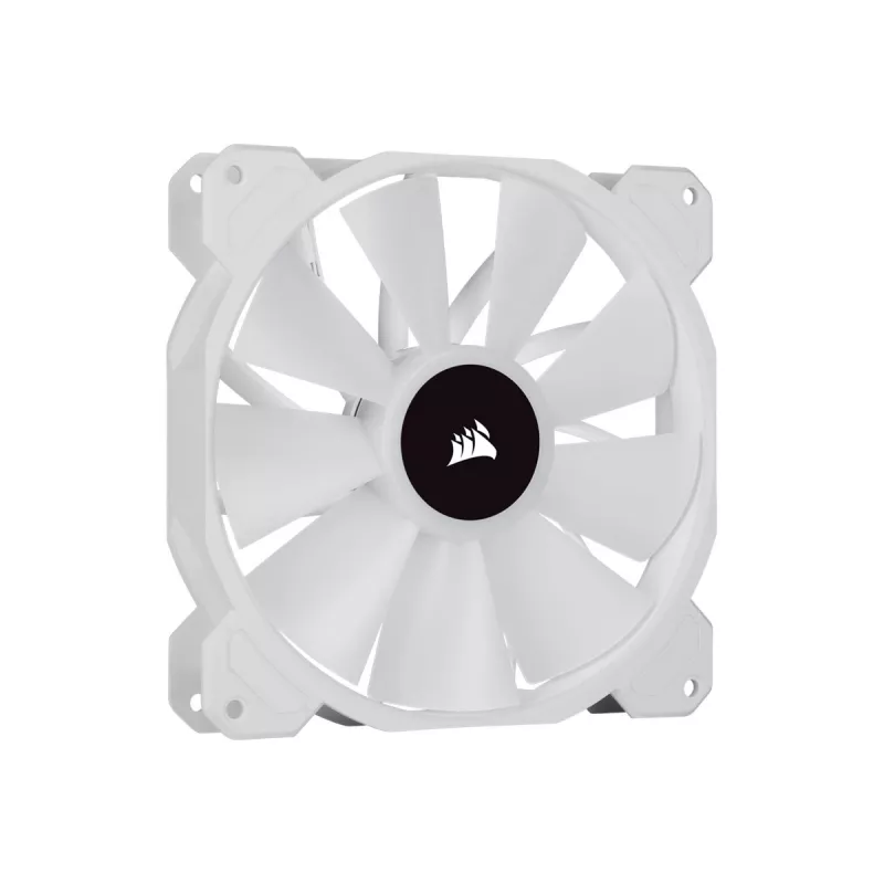 Corsair iCUE SP140 RGB ELITE 140 mm baltas ARGB reversinės mentės PWM korpuso ventiliatorius 2 vnt. pakuotė