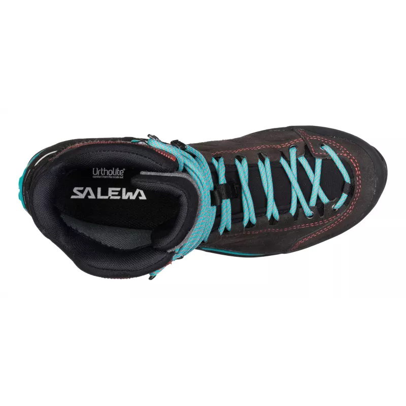 Salewa MTN Trainer Mid GTX moteriški žygiavimo batai Juoda Mėlyna Oda Zomša Vibram WTC