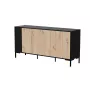 Komoda CAMA MERCI 151 x 40 x 74 cm – juoda / artisan ąžuolas, medžio drožlių plokštė