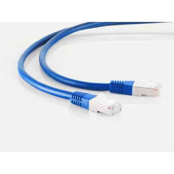 S/CONN Cat6 S/FTP 1m tinklo kabelis mėlynas RJ-45 auksinis