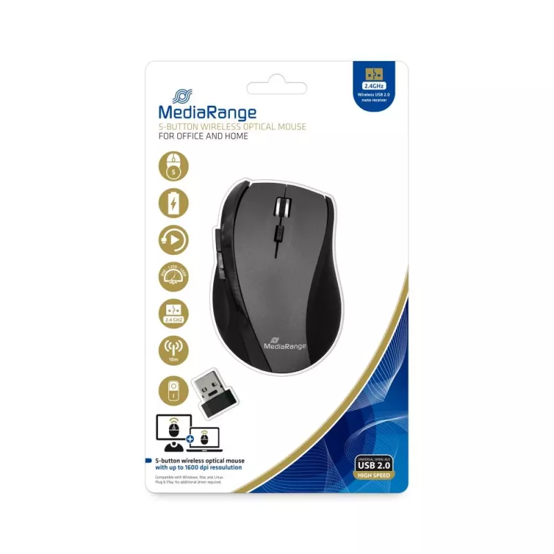Belaidė optinė pelė MediaRange MROS203 RF