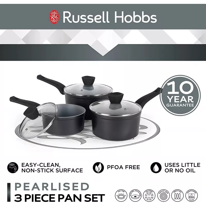 Puodų rinkinys Russell Hobbs RH01706EU, 3 vnt., perlamutrinė apdaila