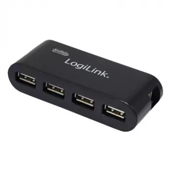 LOGILINK USB 2.0 4 prievadų šakotuvas su maitinimo bloku, juodas