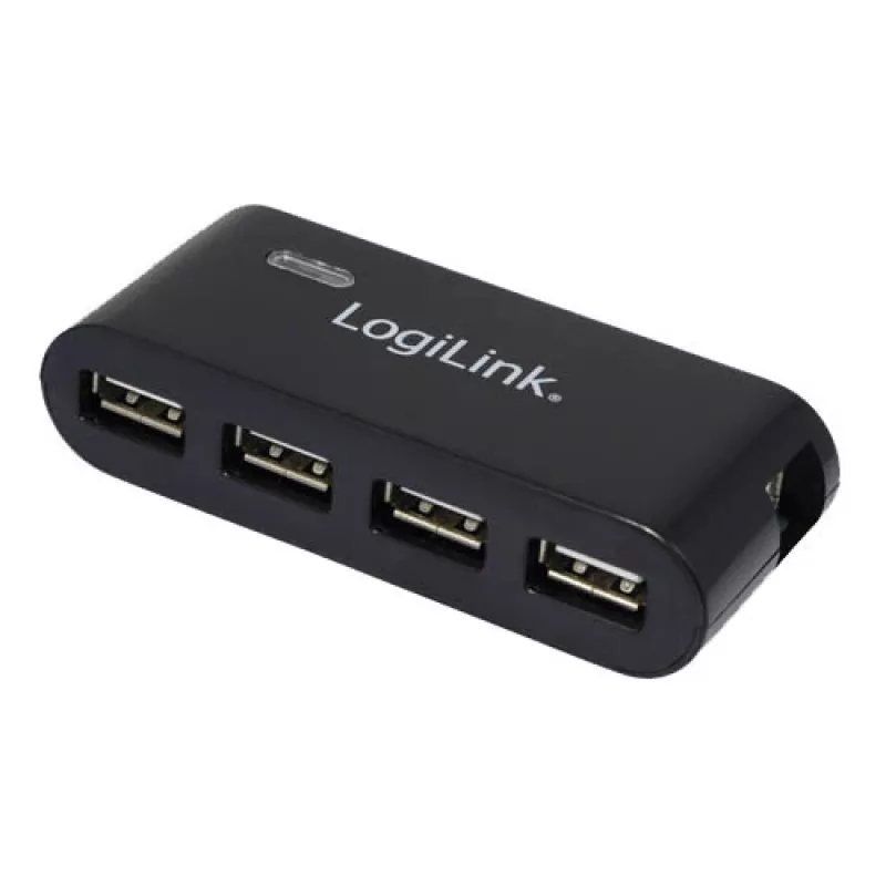 LOGILINK USB 2.0 4 prievadų šakotuvas su maitinimo bloku, juodas